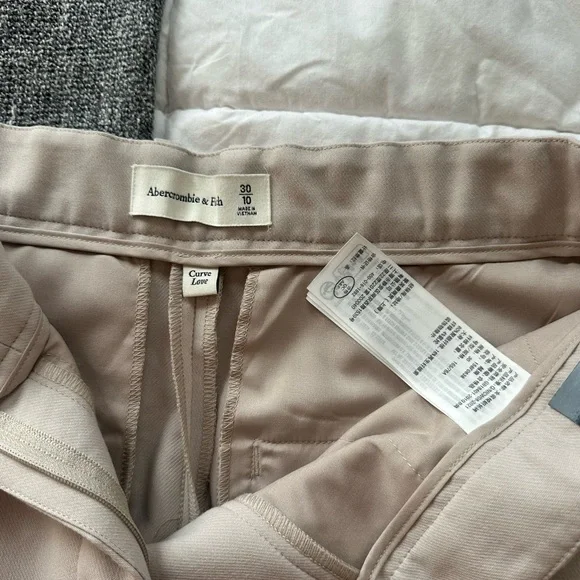 NWT: Abercrombie & Fitch Cream Wide-Leg Trousers - Picture 5 of 7